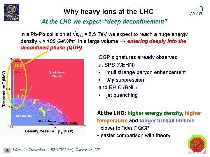 Why heavy ions at the LHC At the LHC we expect “deep deconfinement” In