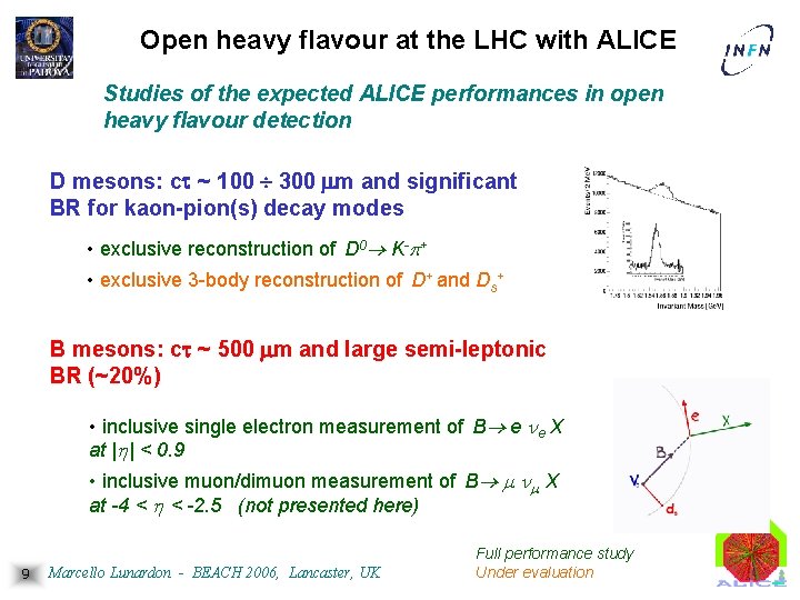 Open heavy flavour at the LHC with ALICE Studies of the expected ALICE performances