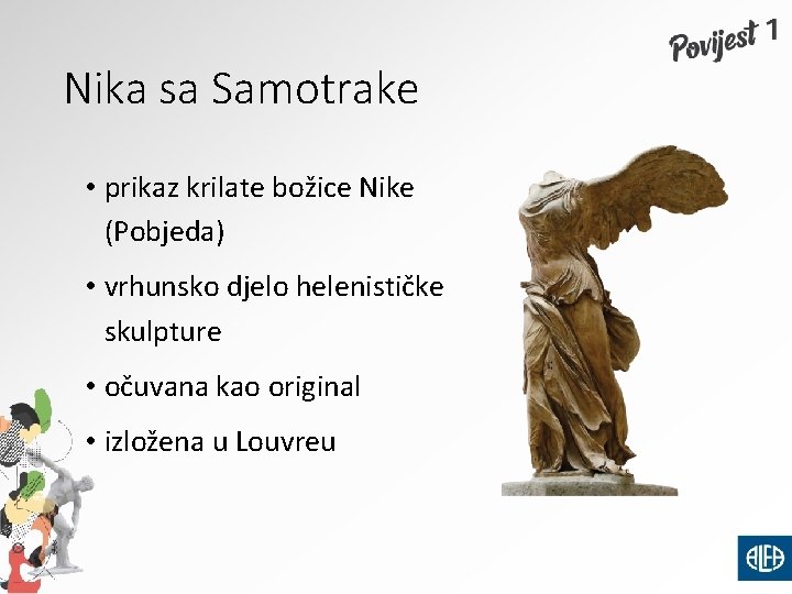 Nika sa Samotrake • prikaz krilate božice Nike (Pobjeda) • vrhunsko djelo helenističke skulpture