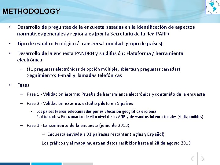 METHODOLOGY • Desarrollo de preguntas de la encuesta basadas en la identificación de aspectos