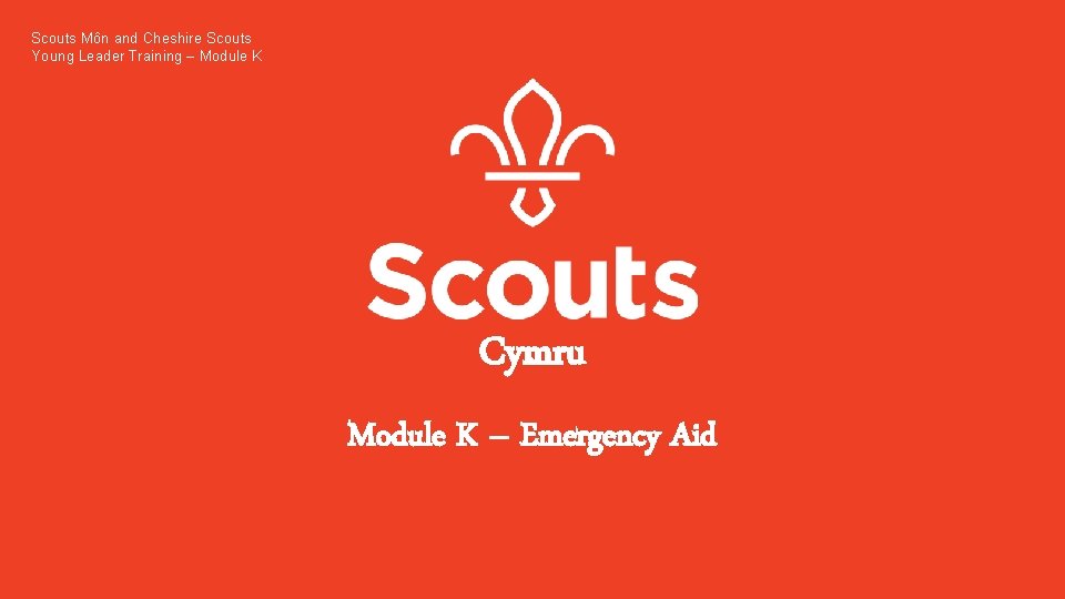 Scouts Môn and Cheshire Scouts Young Leader Training – Module K Cymru Module K