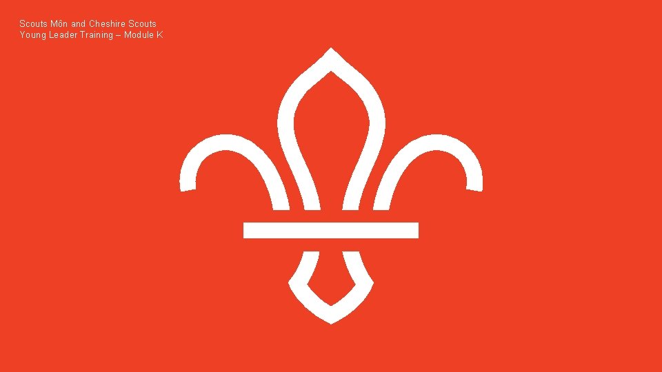 Scouts Môn and Cheshire Scouts Young Leader Training – Module K 