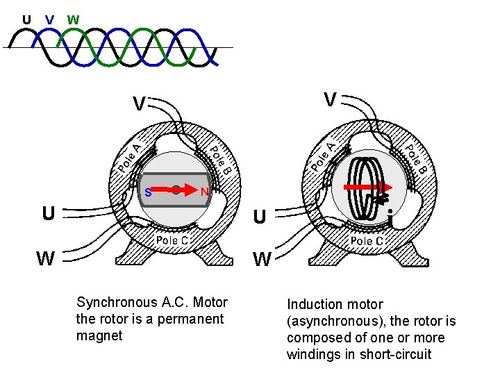 U V W V V S N U U W W Synchronous A. C.