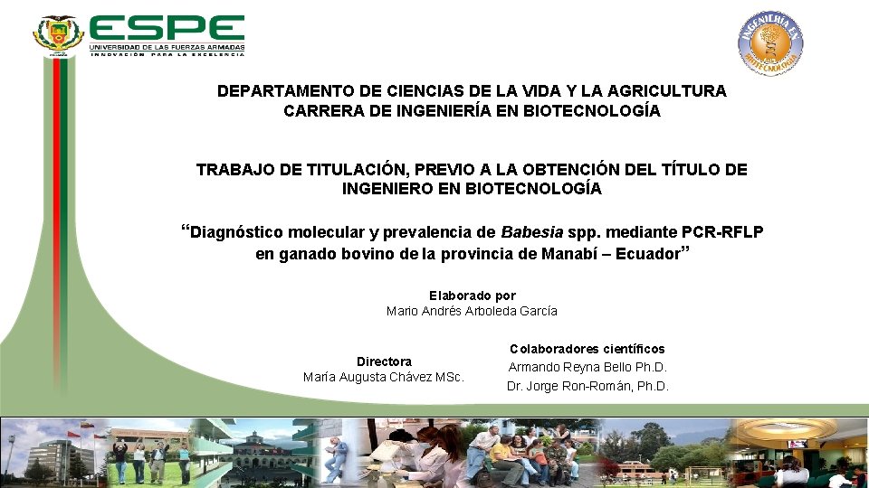 DEPARTAMENTO DE CIENCIAS DE LA VIDA Y LA