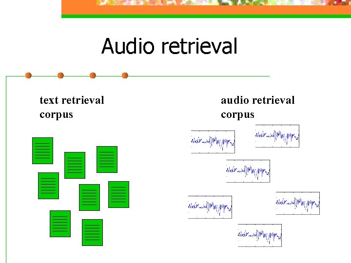 Audio retrieval text retrieval corpus audio retrieval corpus 