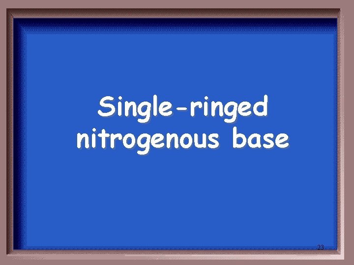 Single-ringed nitrogenous base 23 