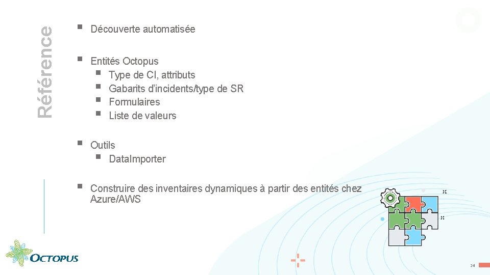 Référence § Découverte automatisée § Entités Octopus § Type de CI, attributs § Gabarits