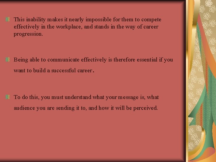 This inability makes it nearly impossible for them to compete effectively in the workplace,