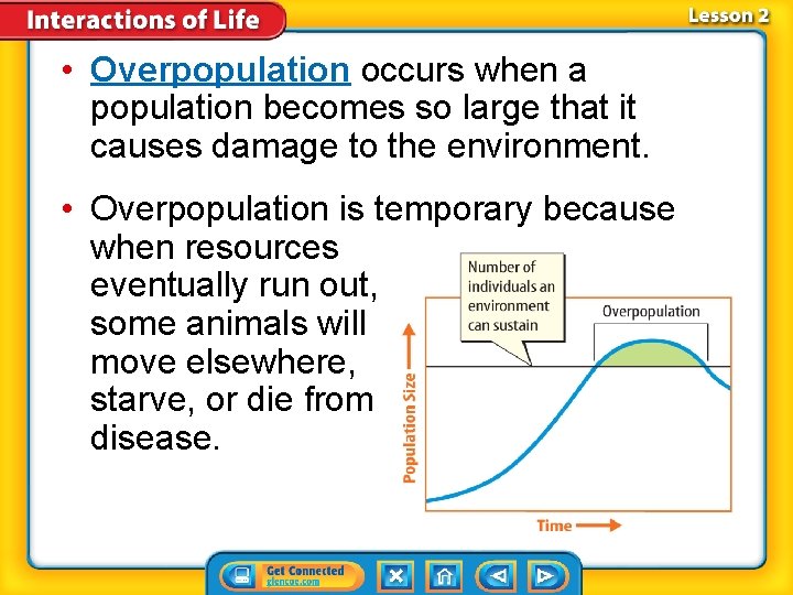  • Overpopulation occurs when a population becomes so large that it causes damage