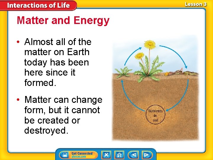 Matter and Energy • Almost all of the matter on Earth today has been