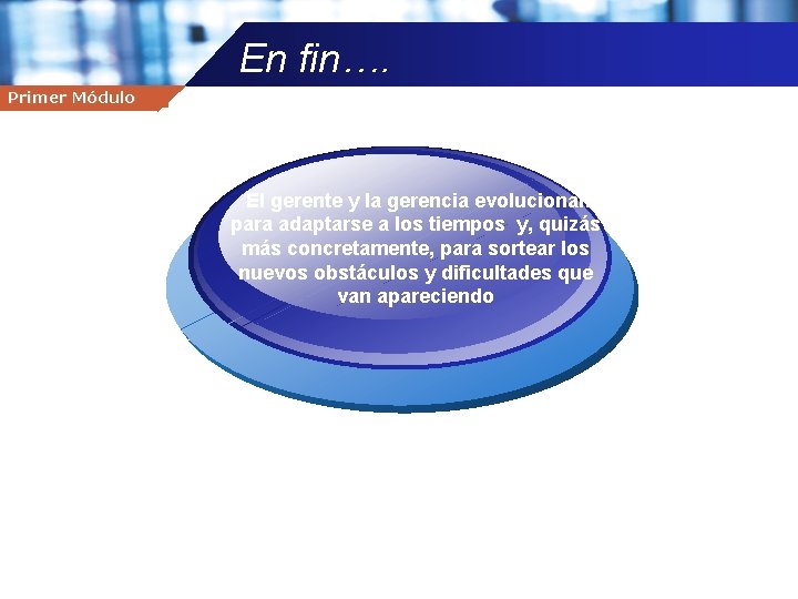 En fin…. Primer Yo Soy. Módulo Gerente Company name El gerente y la gerencia