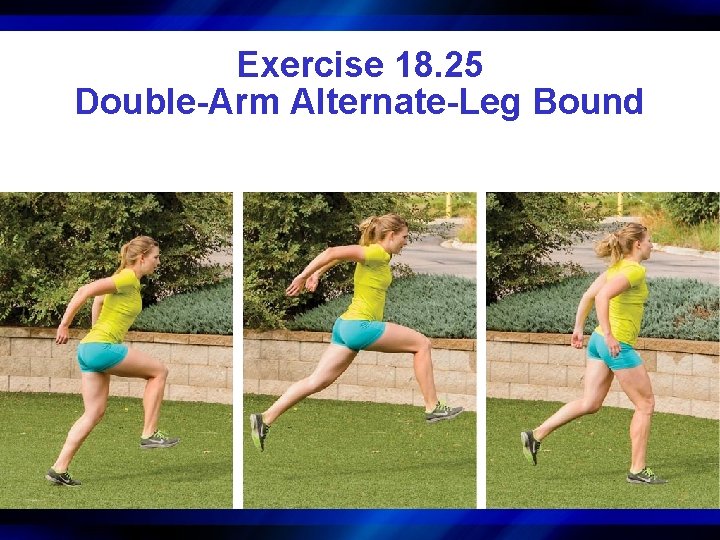 Exercise 18. 25 Double-Arm Alternate-Leg Bound 
