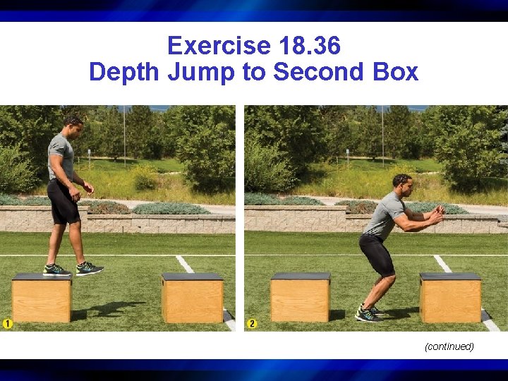 Exercise 18. 36 Depth Jump to Second Box (continued) 