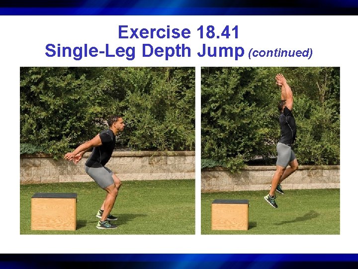Exercise 18. 41 Single-Leg Depth Jump (continued) 