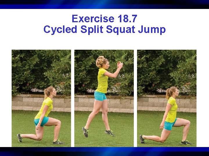 Exercise 18. 7 Cycled Split Squat Jump 