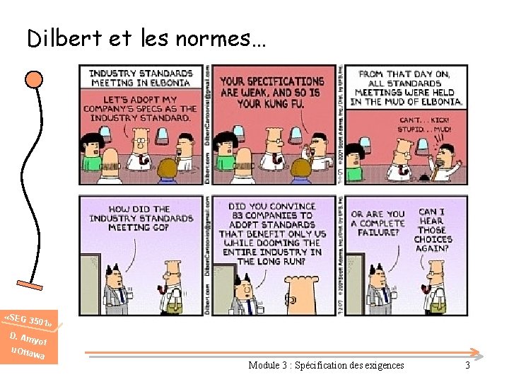 Dilbert et les normes… «SEG 3 501» D. Am u. Otta yot wa Module