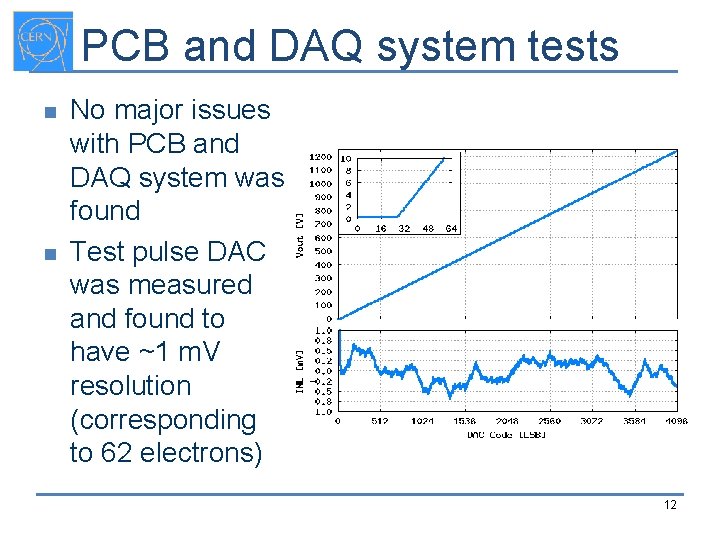 PCB and DAQ system tests n n No major issues with PCB and DAQ