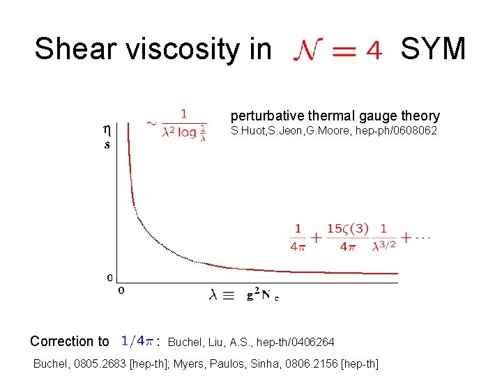 Shear viscosity in SYM perturbative thermal gauge theory S. Huot, S. Jeon, G. Moore,