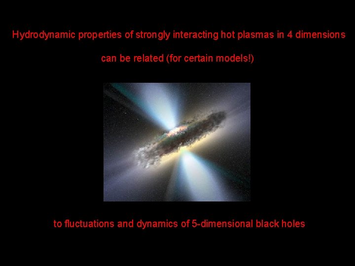 Hydrodynamic properties of strongly interacting hot plasmas in 4 dimensions can be related (for