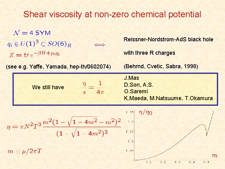 Shear viscosity at non-zero chemical potential Reissner-Nordstrom-Ad. S black hole with three R charges