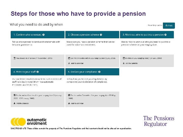 Steps for those who have to provide a pension DM 2750193 v 7 E