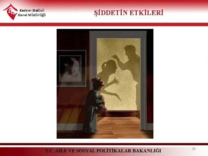 Kadının Statüsü Genel Müdürlüğü ŞİDDETİN ETKİLERİ 26 