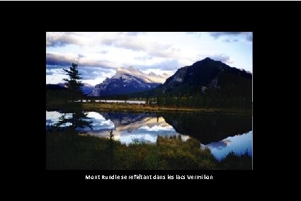 Mont Rundle se reflétant dans les lacs Vermilion 