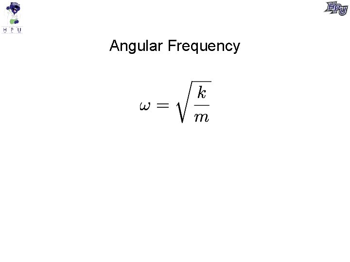 Angular Frequency 