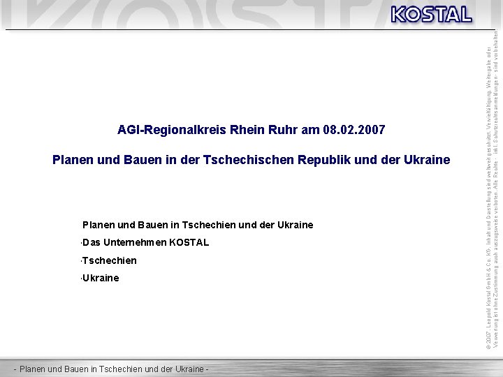 Planen und Bauen in der Tschechischen Republik und der Ukraine Planen und Bauen in