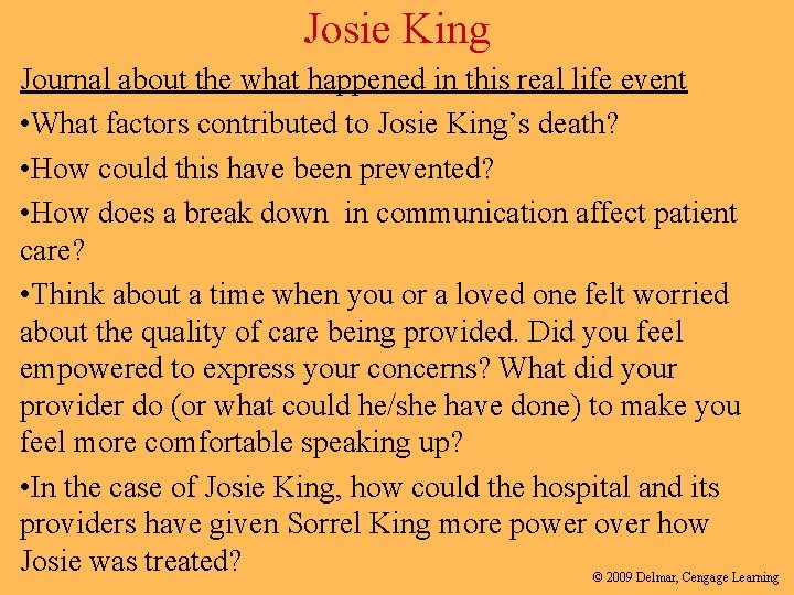 Josie King Journal about the what happened in this real life event • What
