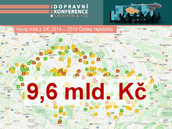 Vývoj míst z DK 2014 – 2019 Česká republika Ø Celkem představeno na DK