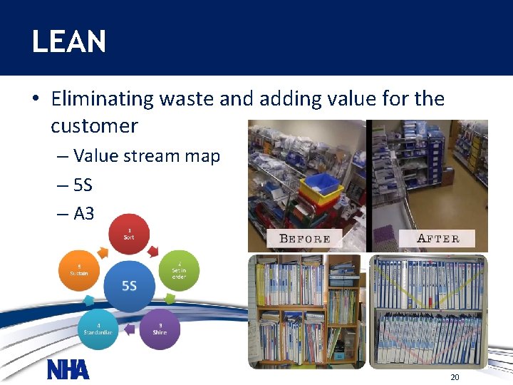 LEAN • Eliminating waste and adding value for the customer – Value stream map
