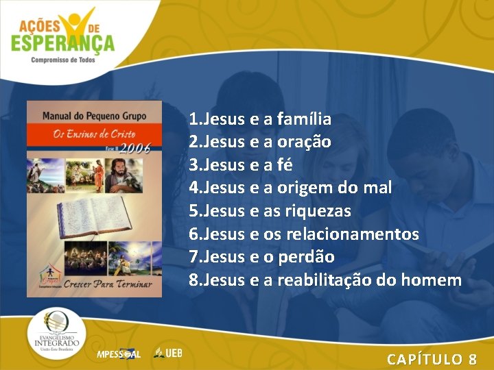 1. Jesus e a família 2. Jesus e a oração 3. Jesus e a