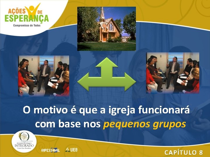 O motivo é que a igreja funcionará com base nos pequenos grupos CAPÍTULO 8