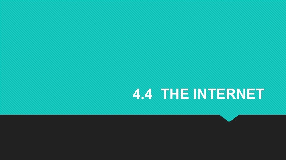 4. 4 THE INTERNET 
