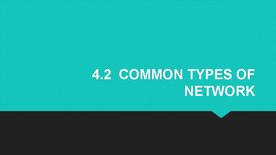 4. 2 COMMON TYPES OF NETWORK 