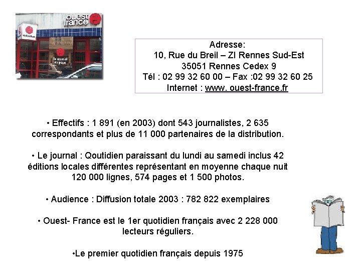 Adresse: 10, Rue du Breil – ZI Rennes Sud-Est 35051 Rennes Cedex 9 Tél