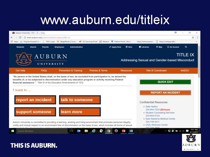 www. auburn. edu/titleix 