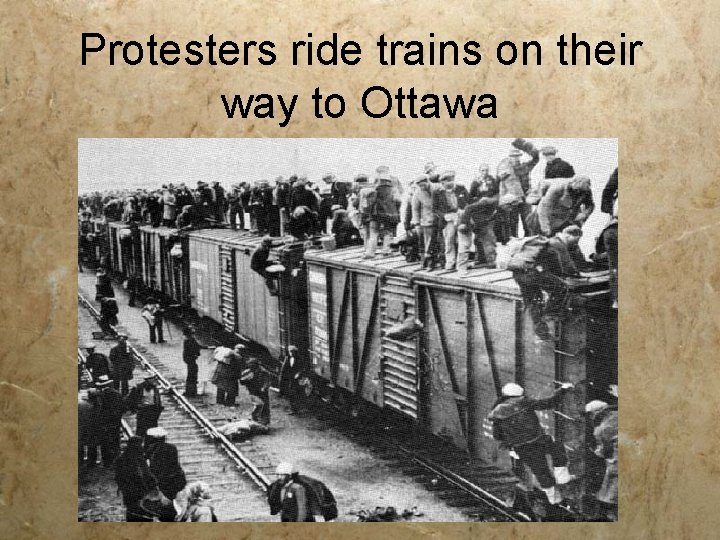 Protesters ride trains on their way to Ottawa 