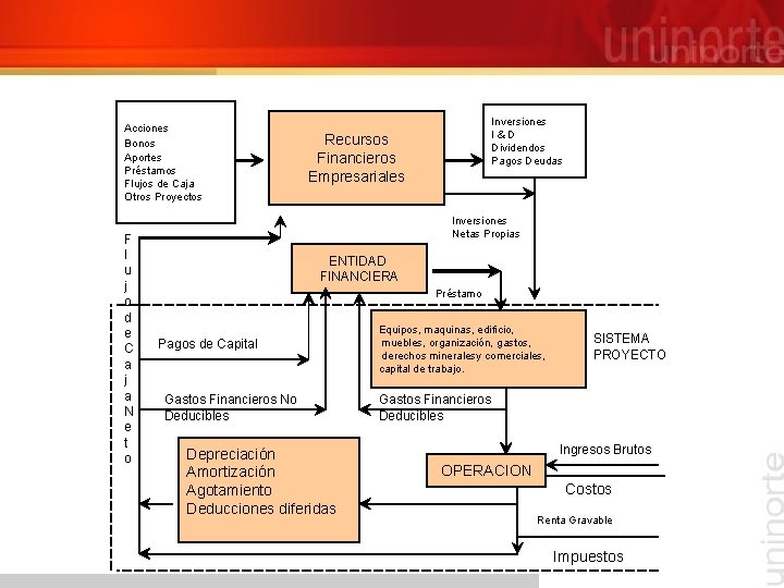Acciones Bonos Aportes Préstamos Flujos de Caja Otros Proyectos F l u j o