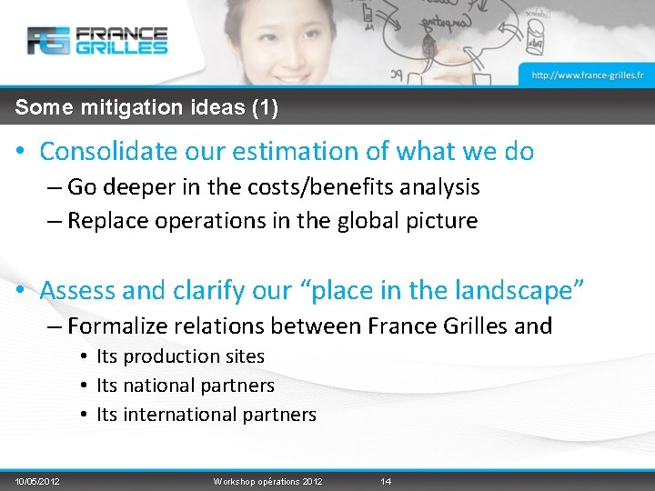 Some mitigation ideas (1) • Consolidate our estimation of what we do – Go