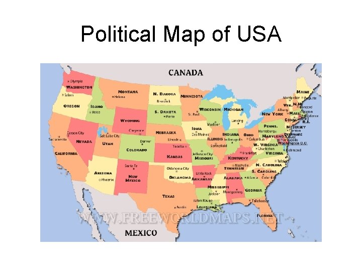 Political Map of USA 