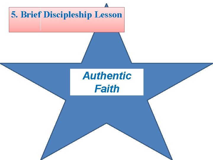 5. Brief Discipleship Lesson Authentic Faith 5. Brief Discipleship Lesson Authentic Faith