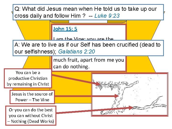 Q: What did Jesus mean when He told us to take up our cross Q: What did Jesus mean when He told us to take up our cross