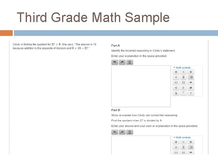 Third Grade Math Sample 