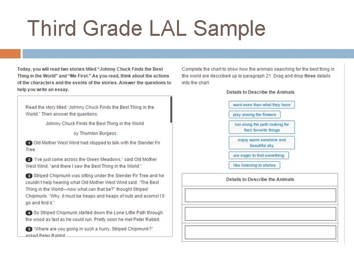 Third Grade LAL Sample 