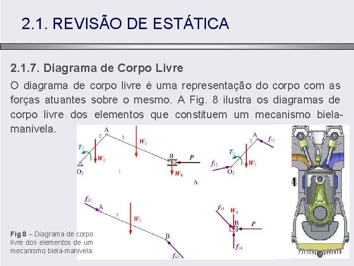 2. 1. REVISÃO DE ESTÁTICA 2. 1. 7. Diagrama de Corpo Livre O diagrama