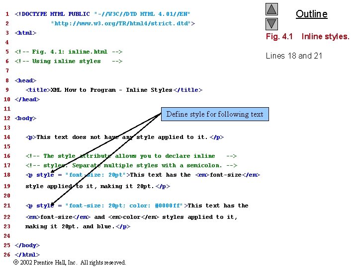 1 2 3 Outline <!DOCTYPE HTML PUBLIC "-//W 3 C//DTD HTML 4. 01//EN" "http: