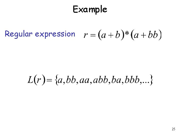 Example Regular expression 25 