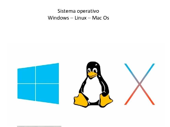 Sistema operativo Windows – Linux – Mac Os 
